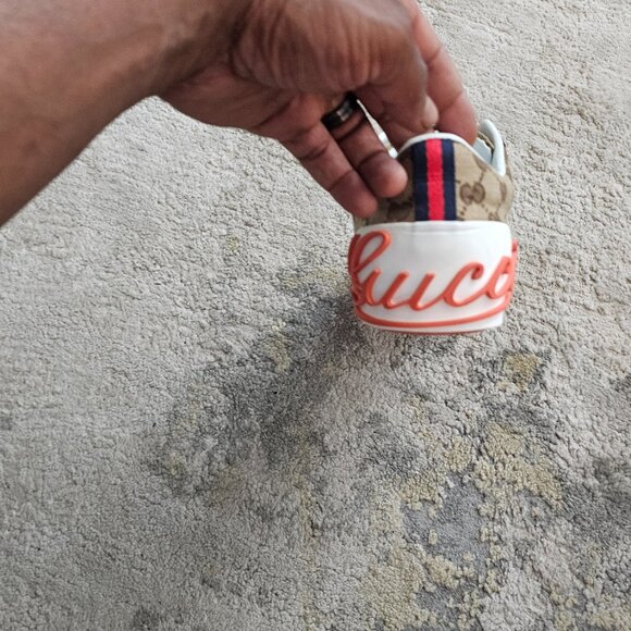 Size 11 Vintage Gucci Pelle Gomma Sneakers - Picture 2 of 5